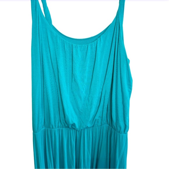 LOFT Turquoise Sleeveless Maxi Dress - Picture 10 of 14